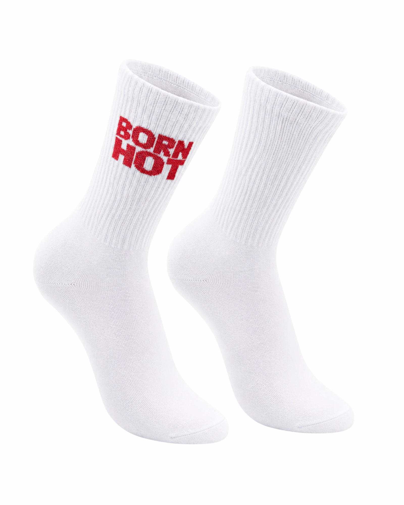 Born Hot Ribbed Crew Socks